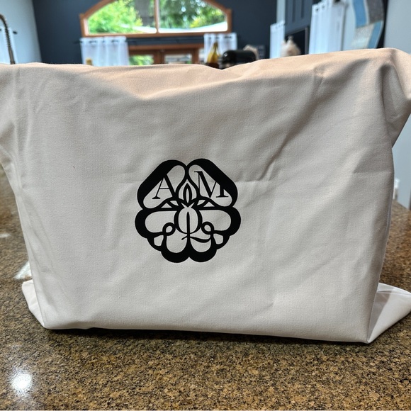 Alexander McQueen small black leather and denim THE BOW bag - Picture 11 of 16